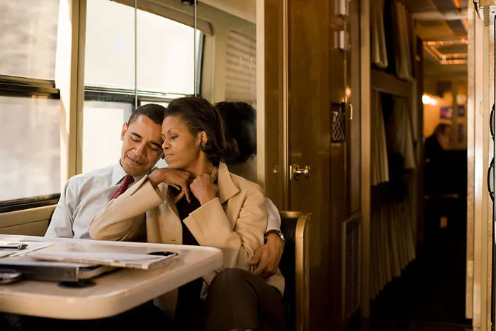 Cute Moment on a Campaign Bus
