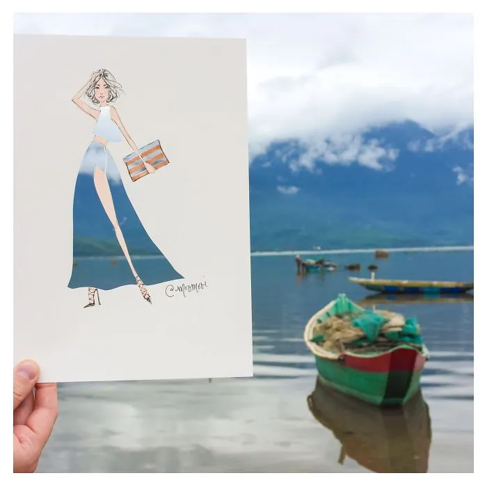 I Use Flowers & Veggies To Create Fashion Illustrations