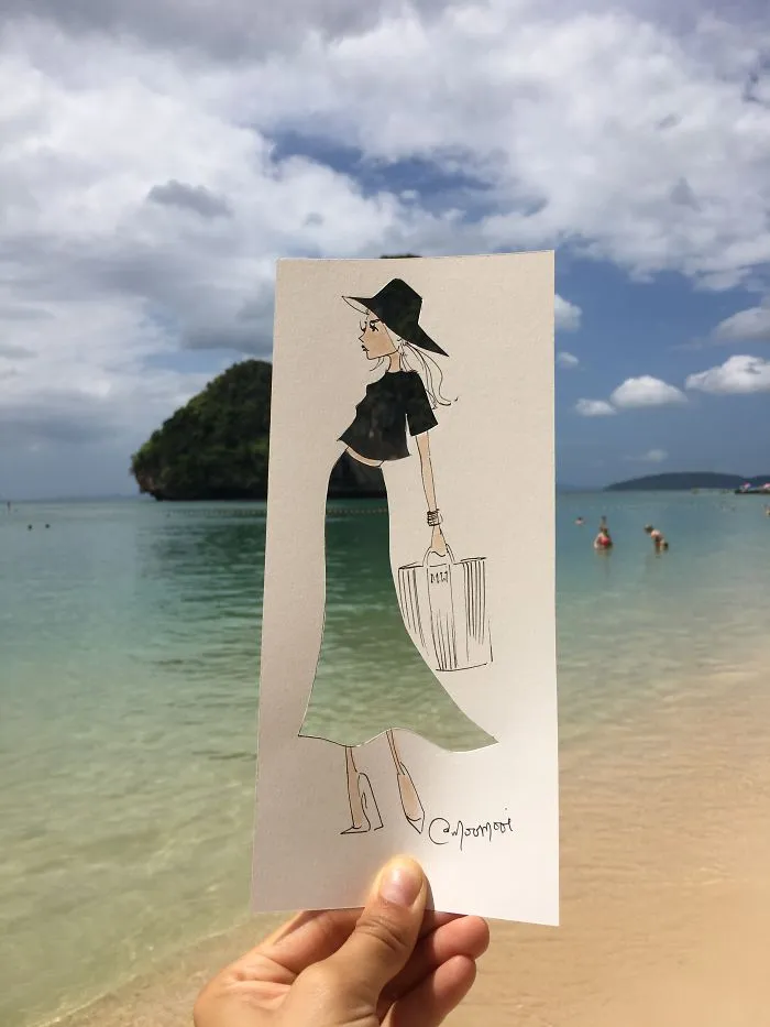 I Use Flowers & Veggies To Create Fashion Illustrations