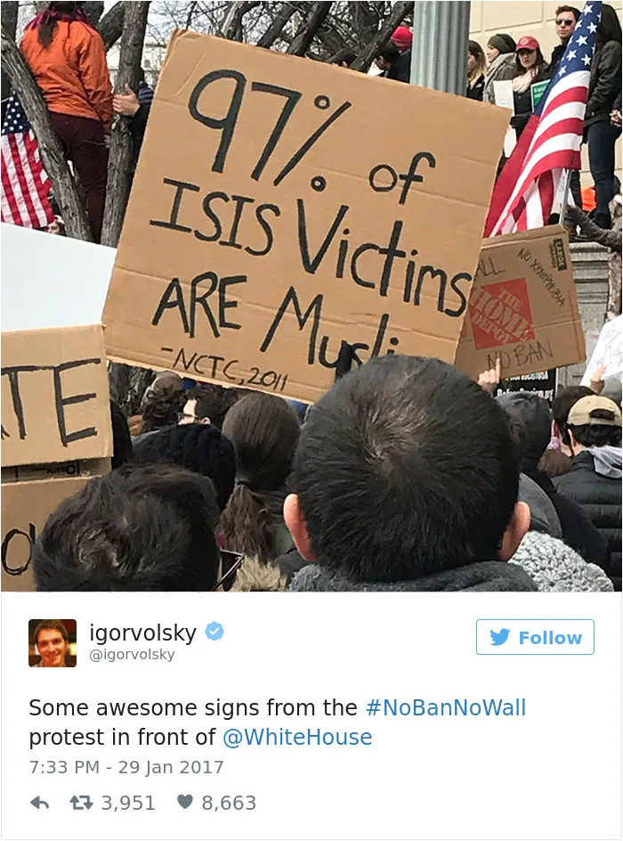 31 Of The Best Signs From Muslim Ban Protests
