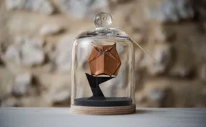 Artist Found An Amazing Way To Preserve Origami By Using Glass Bell Jars