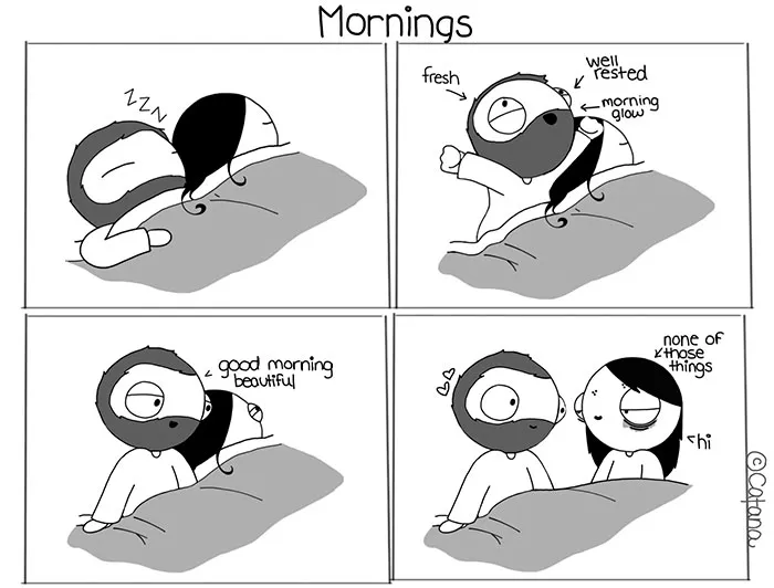 Girlfriend Secretly Illustrates Everyday Life With Her BF, He Uploads Comics Online And They Go Viral