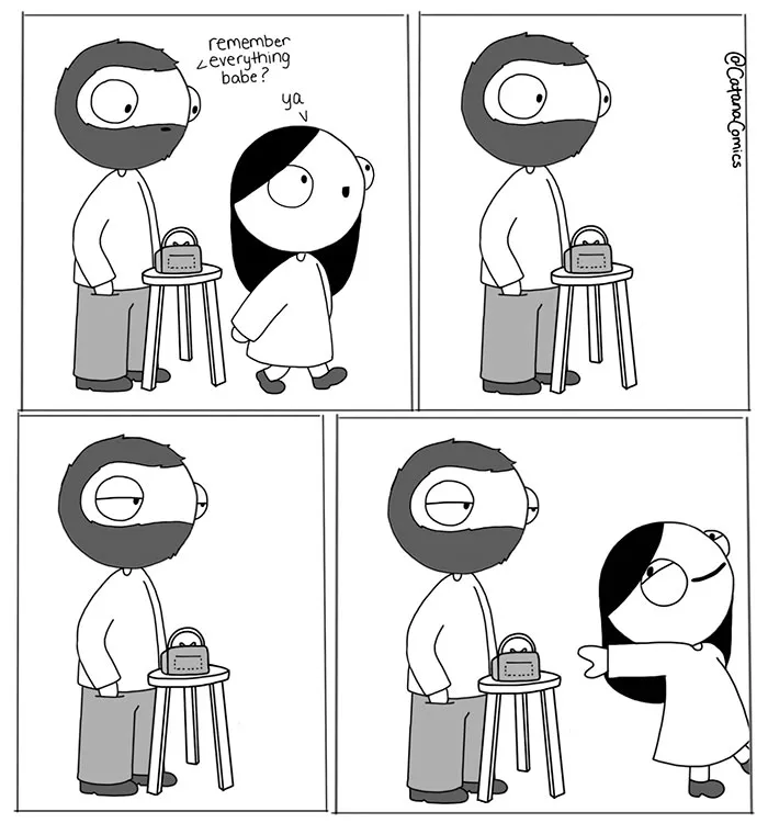 Girlfriend Secretly Illustrates Everyday Life With Her BF, He Uploads Comics Online And They Go Viral