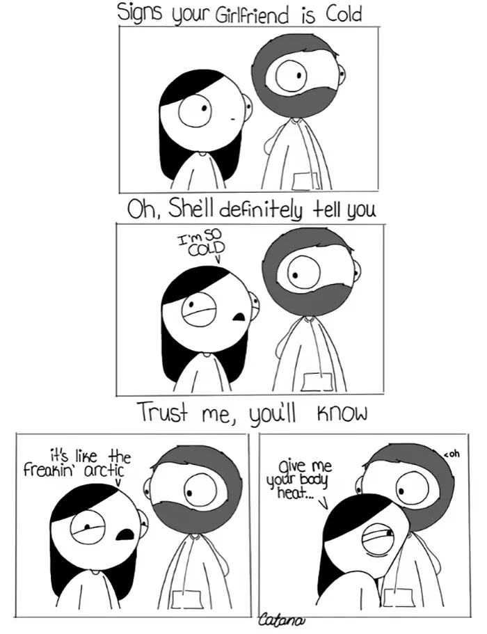 Girlfriend Secretly Illustrates Everyday Life With Her BF, He Uploads Comics Online And They Go Viral