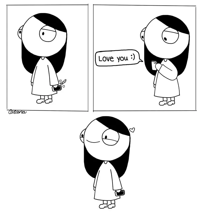 Girlfriend Secretly Illustrates Everyday Life With Her BF, He Uploads Comics Online And They Go Viral