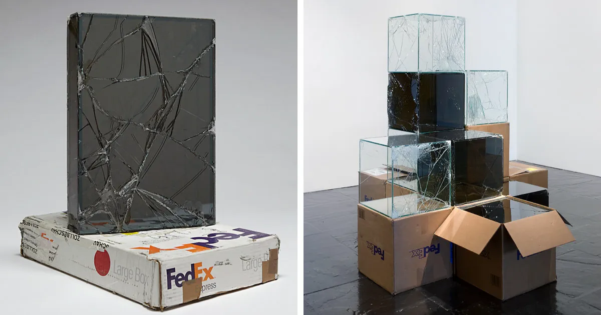 Este artista pasó 9 años usando FedEx para envíar cajas de cristal y crear esculturas destrozadas