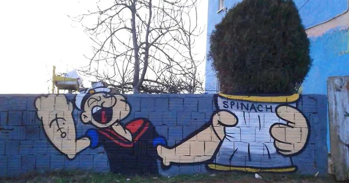 Clever Popeye Street Art In Istanbul By Semi O.K