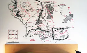 I've Drawn A Huge Map Of Middle Earth On My Bedroom Wall