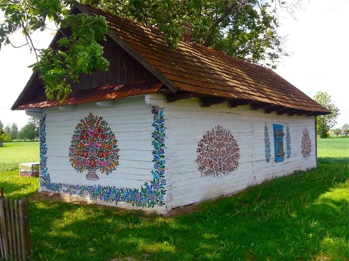 Little Polish Village Where Everything Is Covered In Colorful Flower Paintings