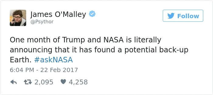 131 Priceless Reactions To NASA's Discovery Of 7 New Earth-Like Planets
