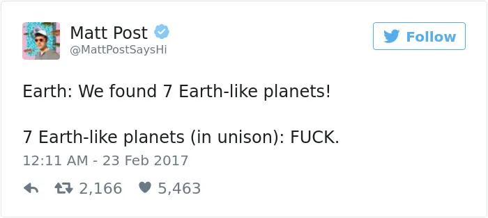 131 Priceless Reactions To NASA's Discovery Of 7 New Earth-Like Planets