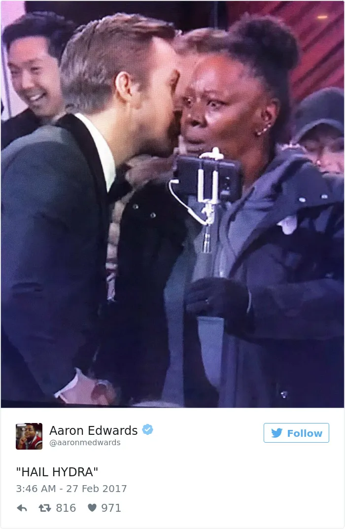 Ryan Gosling Whispering During Oscars Becomes A Meme, And Internet's Responses Are Hilarious