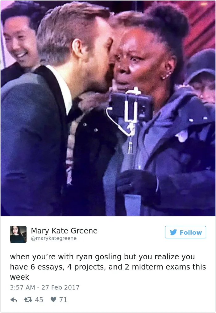 Ryan Gosling Whispering During Oscars Becomes A Meme, And Internet's Responses Are Hilarious