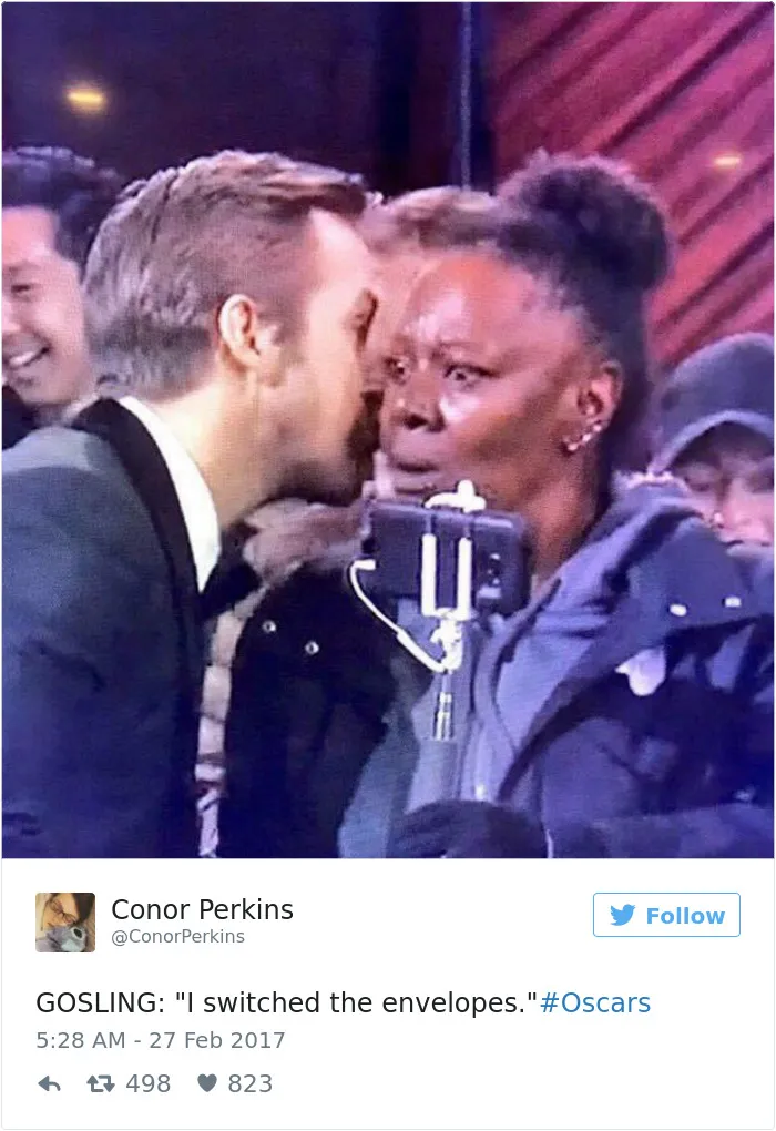 Ryan Gosling Whispering During Oscars Becomes A Meme, And Internet's Responses Are Hilarious