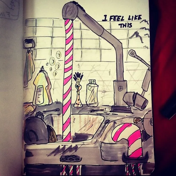 Series Of Offbeat Drawings That Interpret My Feelings