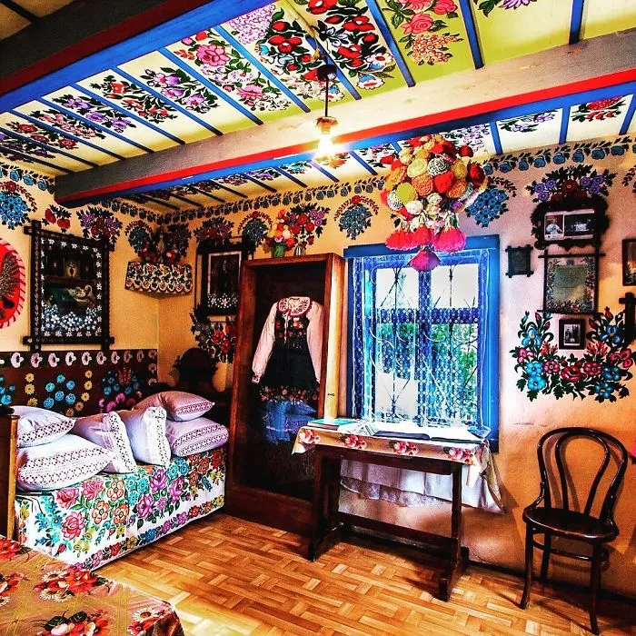 Little Polish Village Where Everything Is Covered In Colorful Flower Paintings