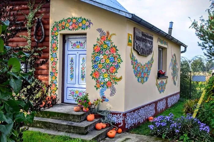 Little Polish Village Where Everything Is Covered In Colorful Flower Paintings
