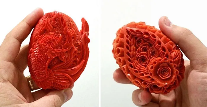 I Create Intricate Pieces Of Carved Art From Soap