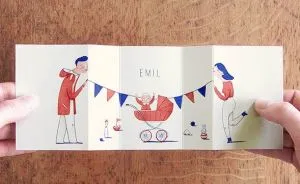 Creative Birth Cards That Reveal Big News When You Open Them
