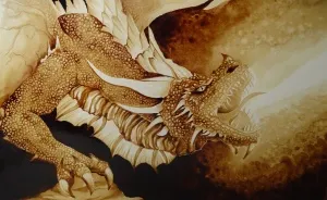 I Made Some Epic Dragons Using Only Coffee And Paint Brushes