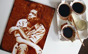 I Paint My Favorite Artists Using Coffee
