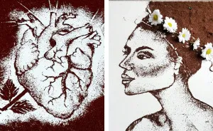 I Use Coffee Powder To Create My Drawings