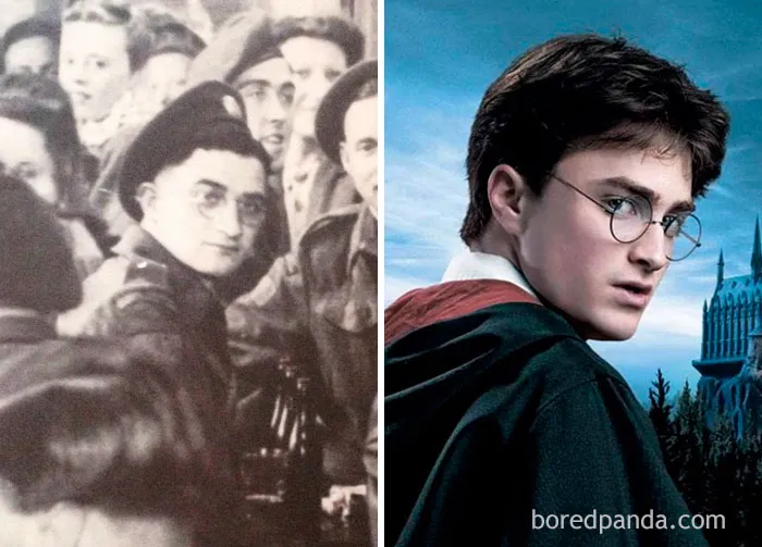 Hombre De Los Años 40 En Manchester Y Daniel Radcliffe
