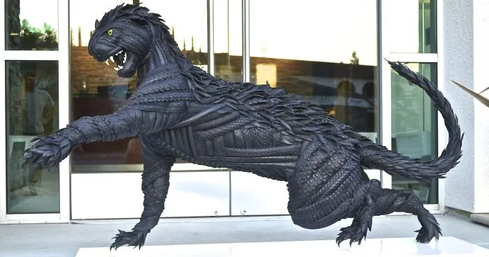 100s Of Tires Recycled Into Art By Blake Mcfarland