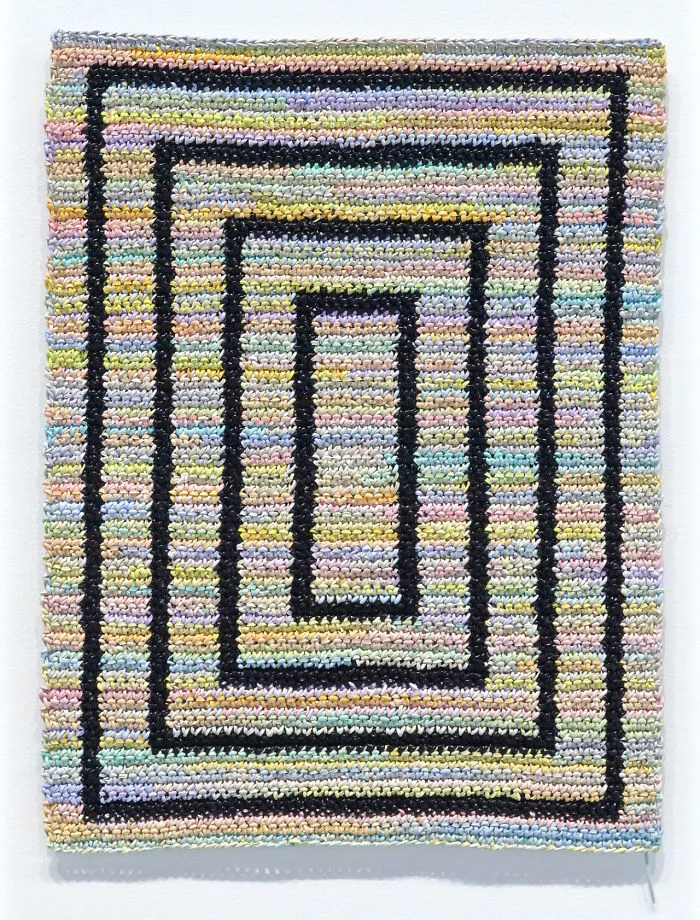 She Makes Art Yarn From Acrylic Paint And Crochets With It Too!