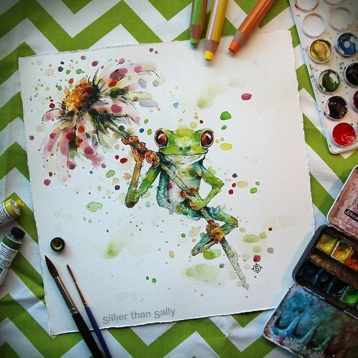 Nature-Inspired Watercolor Paintings By "Sillier Than Sally"