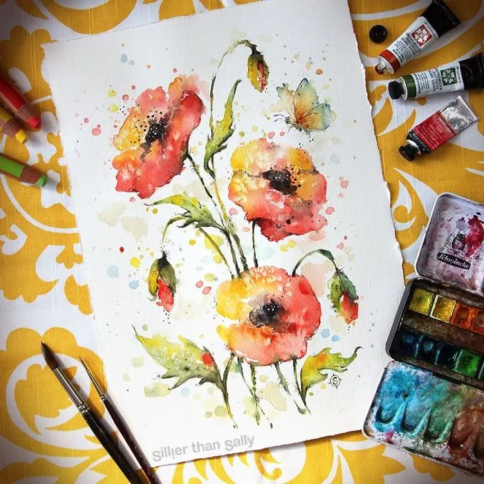 Nature-Inspired Watercolor Paintings By "Sillier Than Sally"