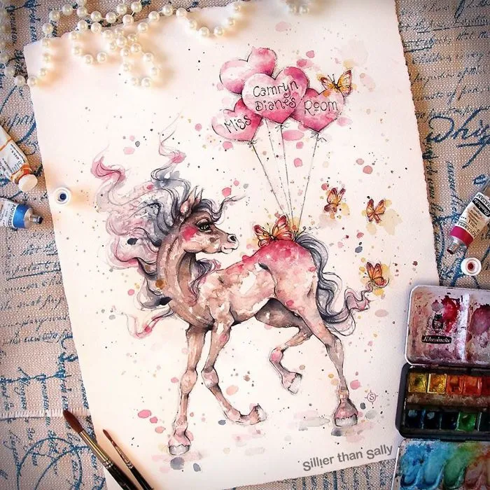 Nature-Inspired Watercolor Paintings By "Sillier Than Sally"