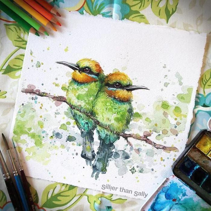 Nature-Inspired Watercolor Paintings By "Sillier Than Sally"