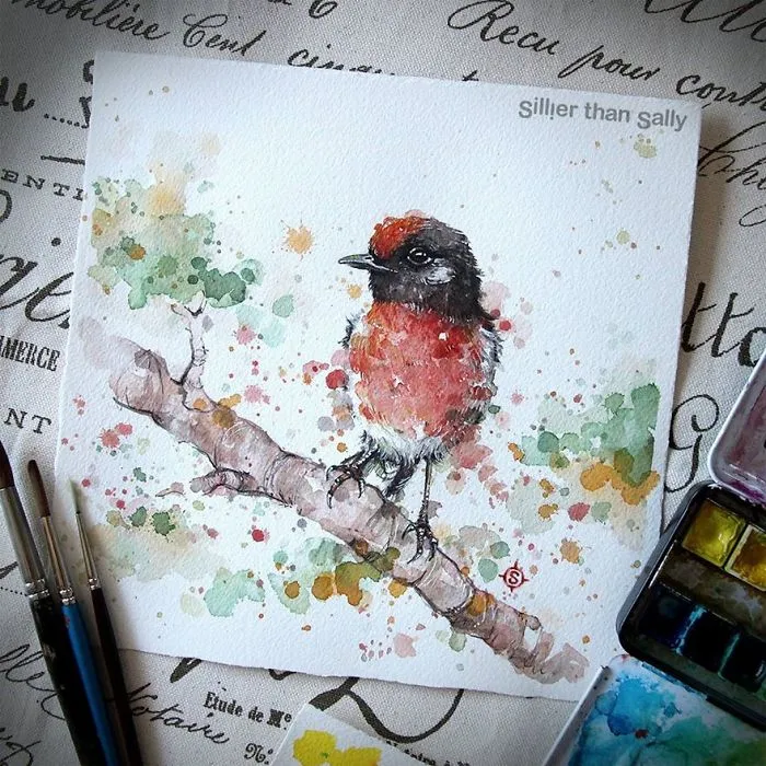 Nature-Inspired Watercolor Paintings By "Sillier Than Sally"