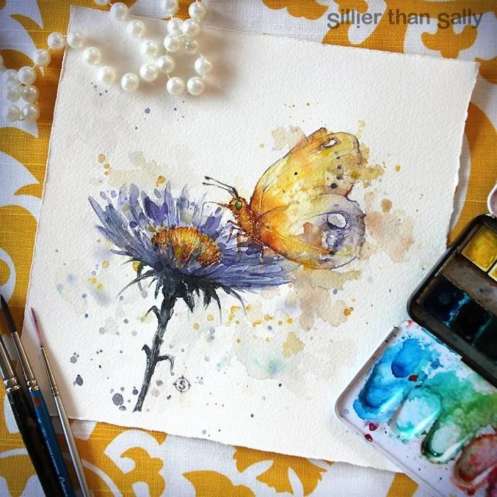 Nature-Inspired Watercolor Paintings By "Sillier Than Sally"