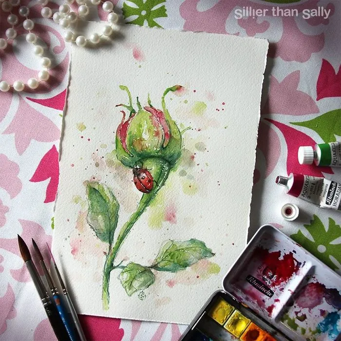 Nature-Inspired Watercolor Paintings By "Sillier Than Sally"