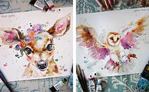 Nature-Inspired Watercolor Paintings By "Sillier Than Sally"