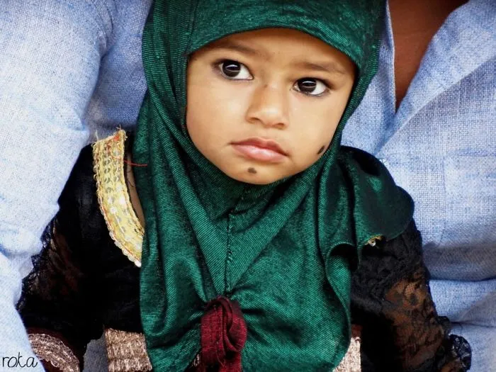 Amazing Little Girl On Railway Platform