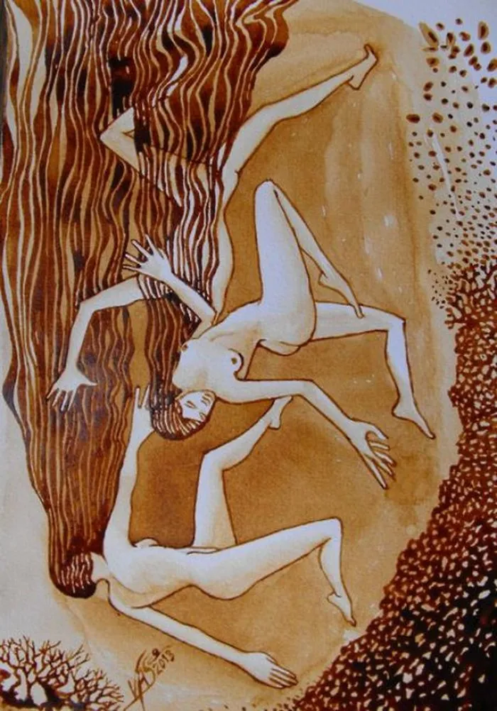 I Use Cofee To Paint My Vertigo And Delusions