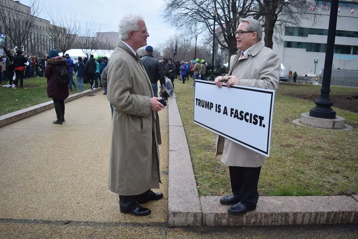 This Protester Dressed Up Like A Conservative To Make His Message Stand Out Even More. The Other Man Came All The Way From Missouri. Their Story: