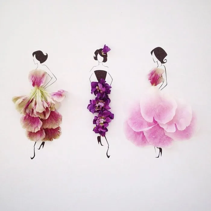 I Created A Fashionable Alter Ego For Myself Using A Pen And Some Flowers