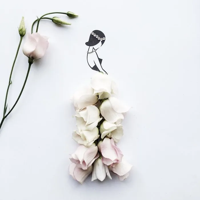 I Created A Fashionable Alter Ego For Myself Using A Pen And Some Flowers