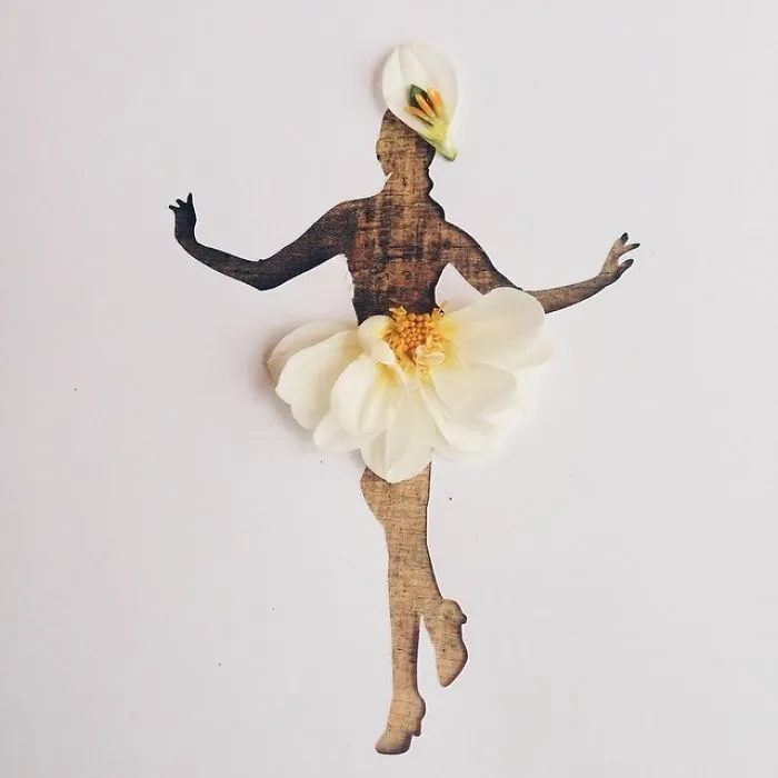 I Created A Fashionable Alter Ego For Myself Using A Pen And Some Flowers