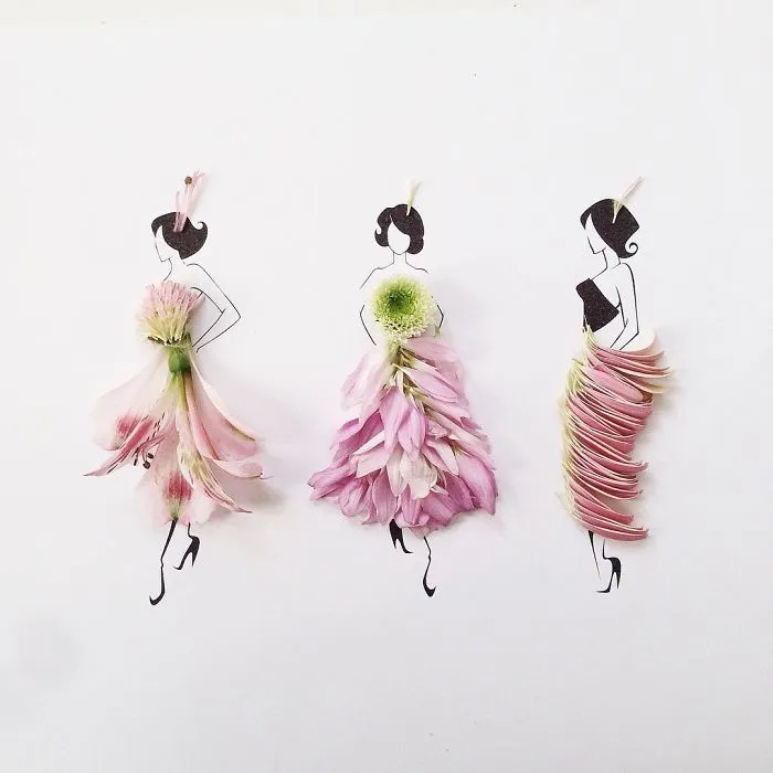 I Created A Fashionable Alter Ego For Myself Using A Pen And Some Flowers