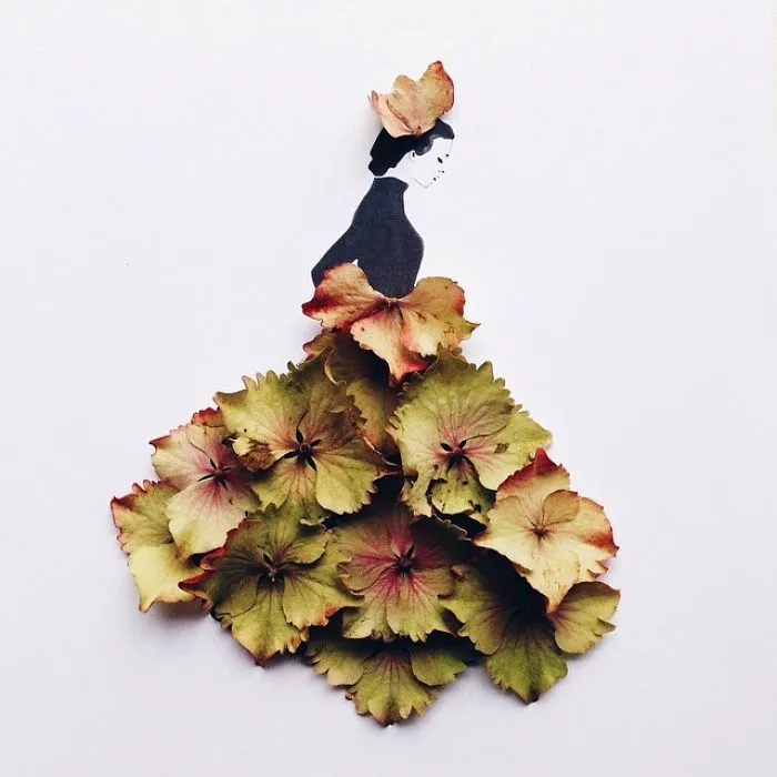 I Created A Fashionable Alter Ego For Myself Using A Pen And Some Flowers