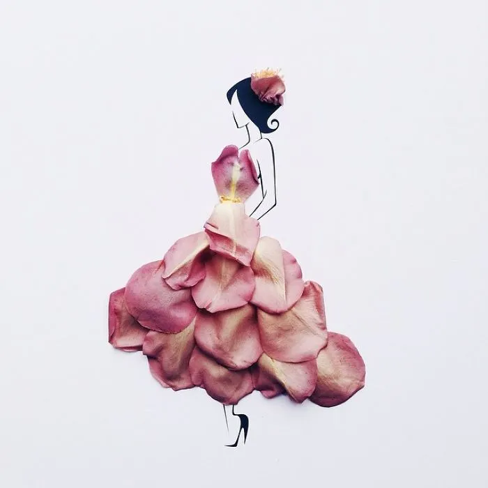 I Created A Fashionable Alter Ego For Myself Using A Pen And Some Flowers