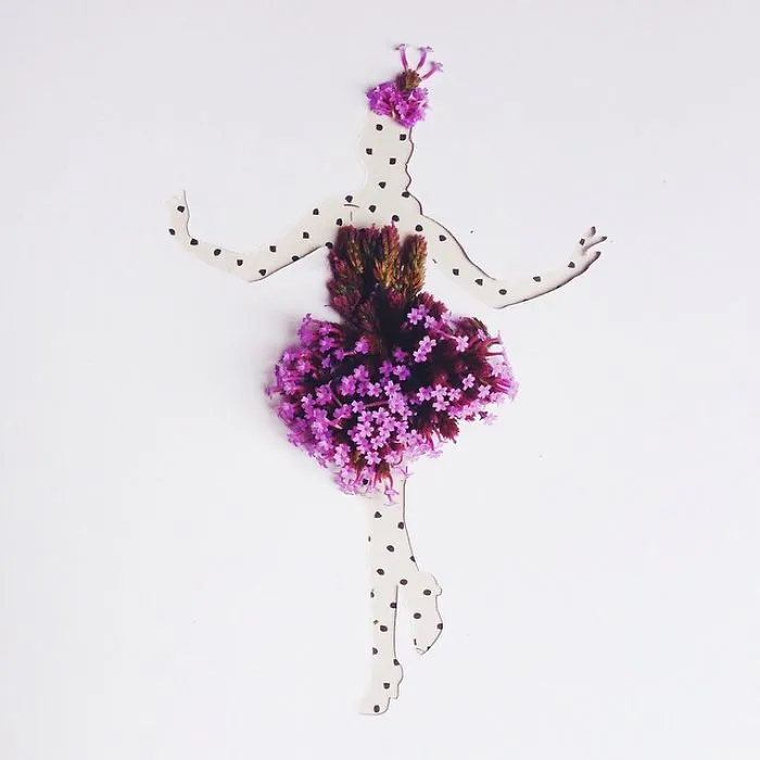 I Created A Fashionable Alter Ego For Myself Using A Pen And Some Flowers