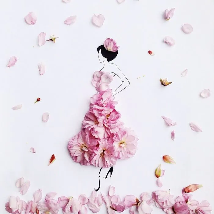 I Created A Fashionable Alter Ego For Myself Using A Pen And Some Flowers