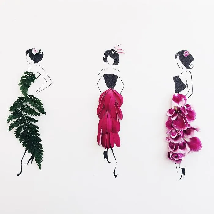 I Created A Fashionable Alter Ego For Myself Using A Pen And Some Flowers
