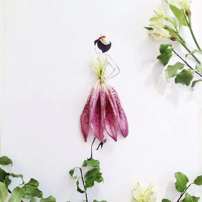 I Created A Fashionable Alter Ego For Myself Using A Pen And Some Flowers